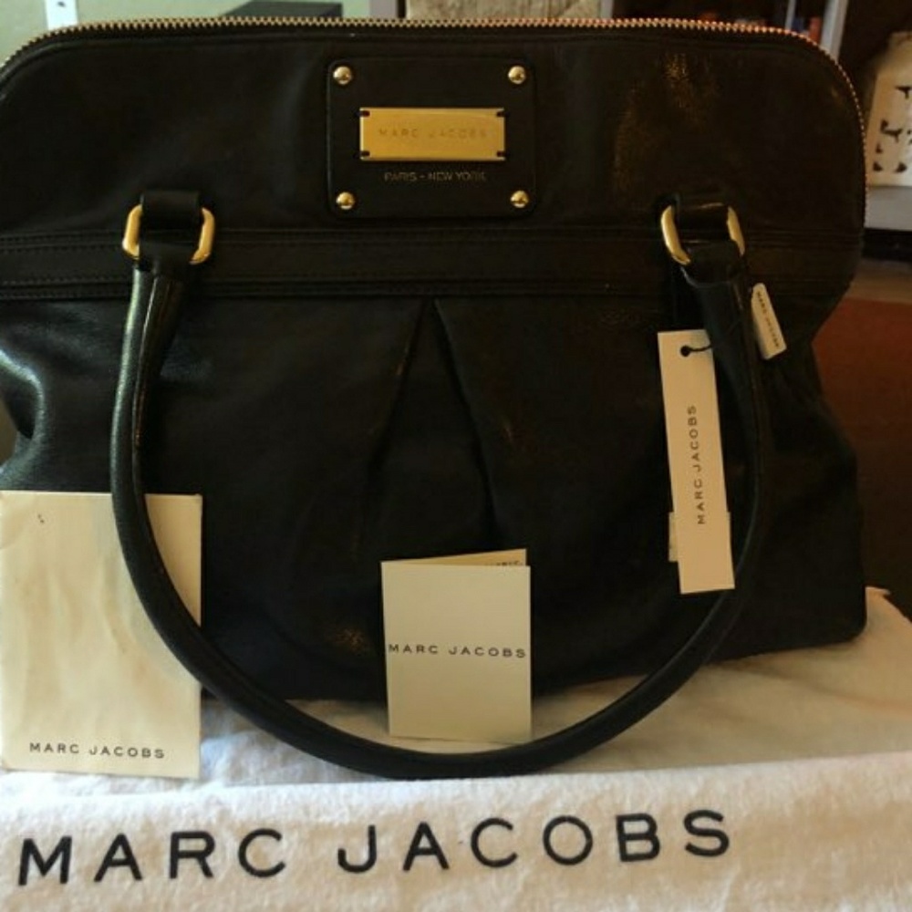 Marc Jacobs Black Palais Royal Jen Bag Satchel - Picture 1 of 8